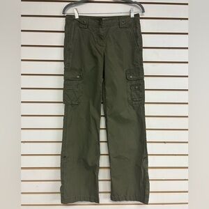 J. Crew Cargo Utility Pant Cotton Favorite Fit Weathered Chino Sz. 2 Olive Green